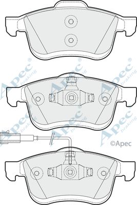 APEC BRAKING Piduriklotsi komplekt,ketaspidur PAD1793